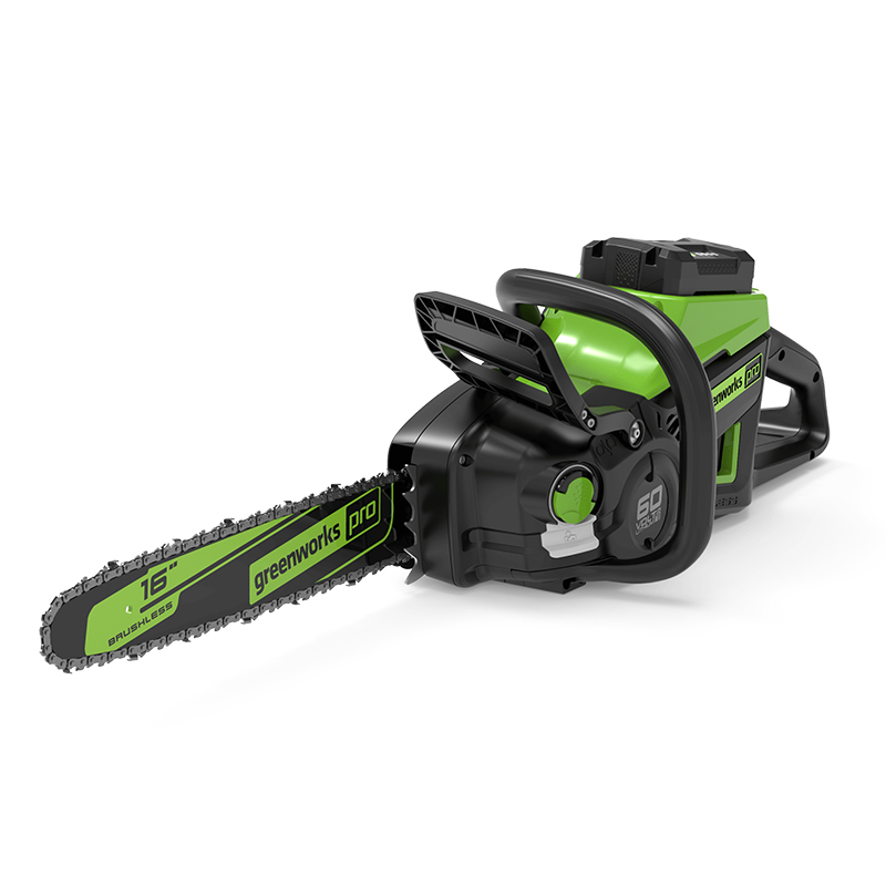 Цепная пила аккумуляторная Greenworks GD60CS40K2, 60V (40 см) бесщеточная, с АКБ 2 А.ч. и ЗУ, арт. 2006907UA