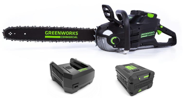 Цепная пила аккумуляторная Greenworks GC82CS25, 82V, 46 см, бесщеточная, с 1хАКБ 2.5 А.ч. и ЗУ 2007507UA