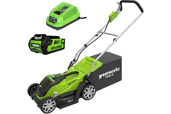 Аккумуляторная газонокосилка Greenworks G40LM35K2 40V 2501907UA